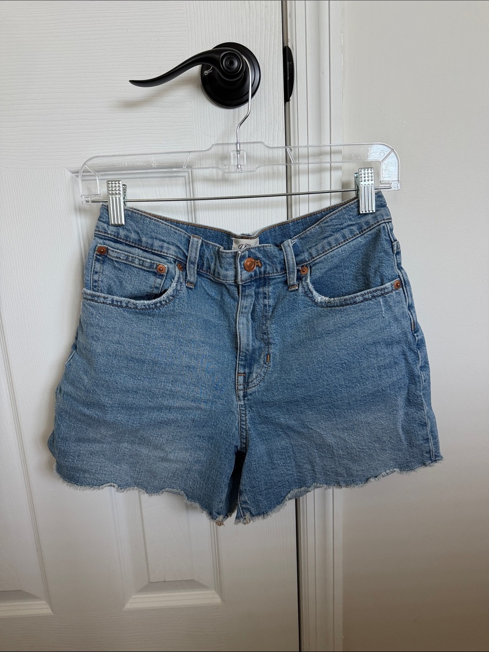 J. Crew Light Blue High-Rise Denim Cutoff Shorts